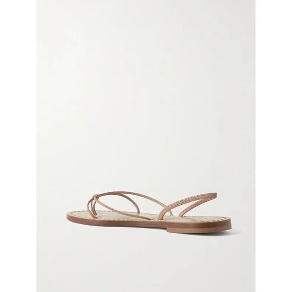 Amanu Women's Brown Mombasa Flat Strappy Leather Sandals Size 38 - Picture 4 of 8